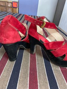 Red Platform Heels