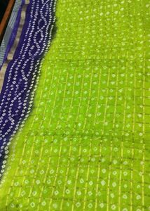 Green Bandhni Saree