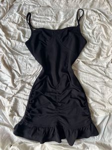 Y2K Black Ruffle Dress