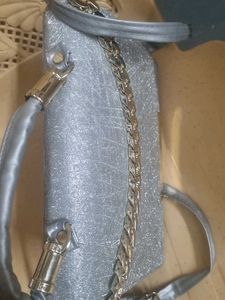 Silver Sling Bag Party Wear Festive Approved
