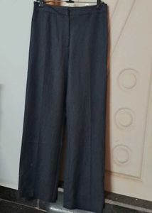 Gray Wide Leg Trousers -32