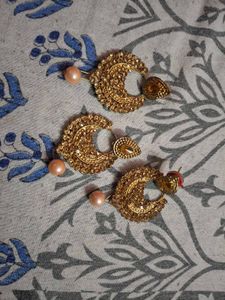 Golden Crescent Earrings