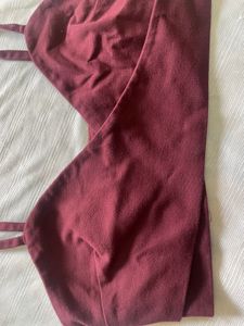 Burgundy Wrap Crop Top