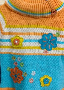 Cute Floral Knit Sweater🧡💛
