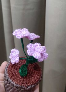 Crochet Flower Pot (Forgot Me Not)