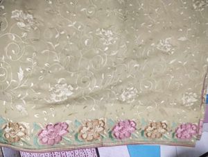 Embroidered Thread Work Saree.