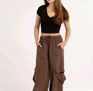 myntra black crop top V neck