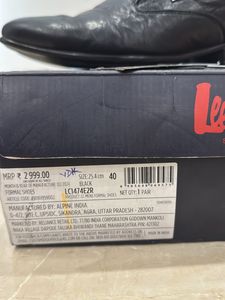 Black Textured Lee Cooper Shoes Men’s