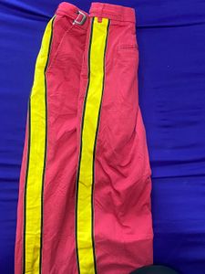 Red &amp; Yellow Striped Trousers