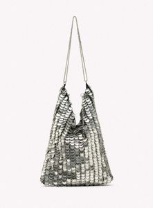 ZARA Limited Edition Silver Beaded Bag