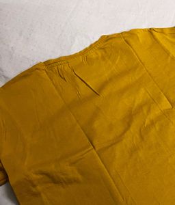 Mustard Boxy Fit Crop Top