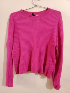 Brand H&M Size M/L Bright Pink Top