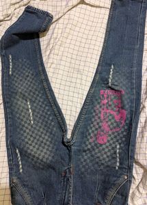 Denim Ripped Joggers
