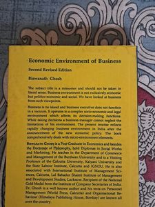Economic Environment Of Business By Ghosh