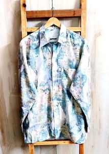 See Green Printed Shirt Size-44-46-XXL