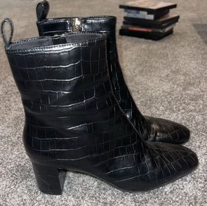 H&amp;M Crocodile Leather Boots