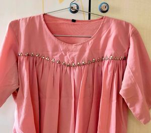 Pink Embellished Top