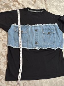 Unique Denim Accent Tee