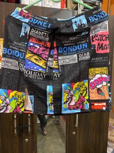 Shien Newspaper Print Short Skirt