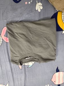 Oversized Grey Plain Tee