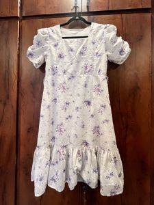 Floral Eyelet Mini Dress