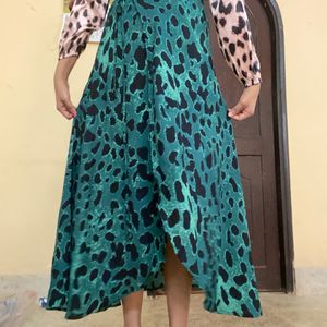 Leopard Print Wrap Around Dress