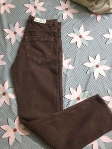 Brown Straight Leg Jeans