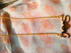 Golden plated anti tarnish Ms Initial Necklace