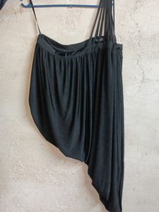 Black One-Shoulder Asymmetrical Top
