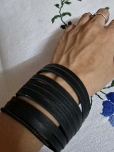 Black Leather Bracelet