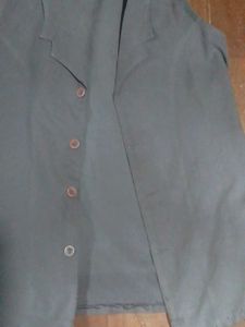 Korean Grey Sleeveless Coat For Womens