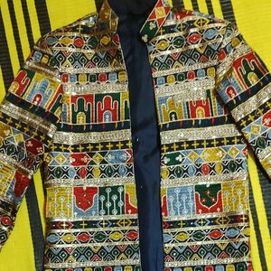 Multicolour Jodhpuri Kurta Set
