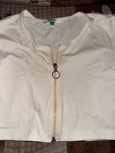 Stylish White Cropped Jacket