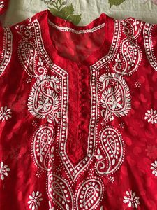 See Through Chikankari Kurta