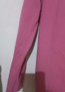 Collar Tshirt Full Sleeve Pink 🩷