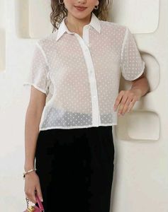 SHEIN BRAND White Loose Fit Shirt