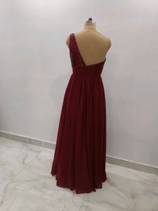 Elegant One-Shoulder Sequin Maxi Dress
