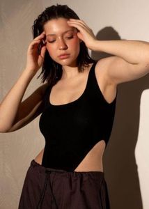 Black Sleeveless Bodysuit