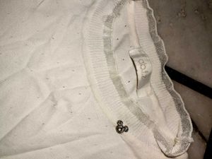 White Blouse with Lace Detail