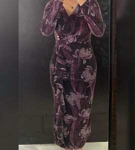 Elegant Floral Wrap Dress