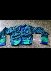 Elegant Blue &amp; Green Saree