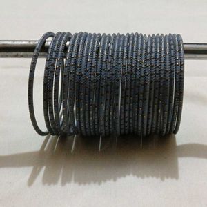Metal Bangle Set - Grey