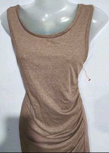 Casual Brown Tank Dress