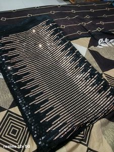 Sparkling Black Sequin Fabric