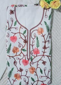 kashmiri Embroidery Woolen Unstitched Suit