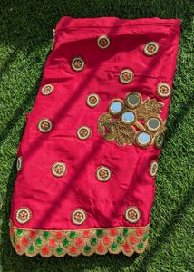 PRICE DROP NEW Pink Chiffon Saree😍🩷