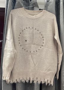Stylish Beige Knit Sweater