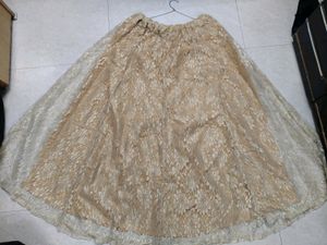 🔥Price Drop 🔥Heavy Flare Golden Ethnic Skirt