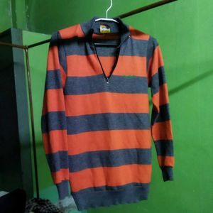 Striped Quarter-Zip Pullover