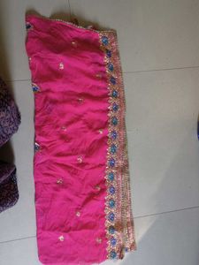 Pink Embellished Saree